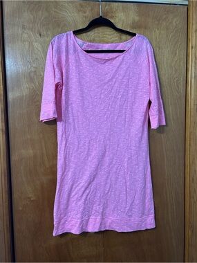 Lilly Pulitzer Pink Polka Dot Cotton Tee Dress